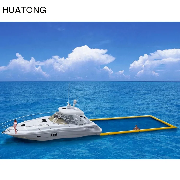 Largest Retractable Polycarbonate Swimming Pool Enclosures Inflatable Unicorn Sea Net Water Yacht Ocean Pool Float with Net