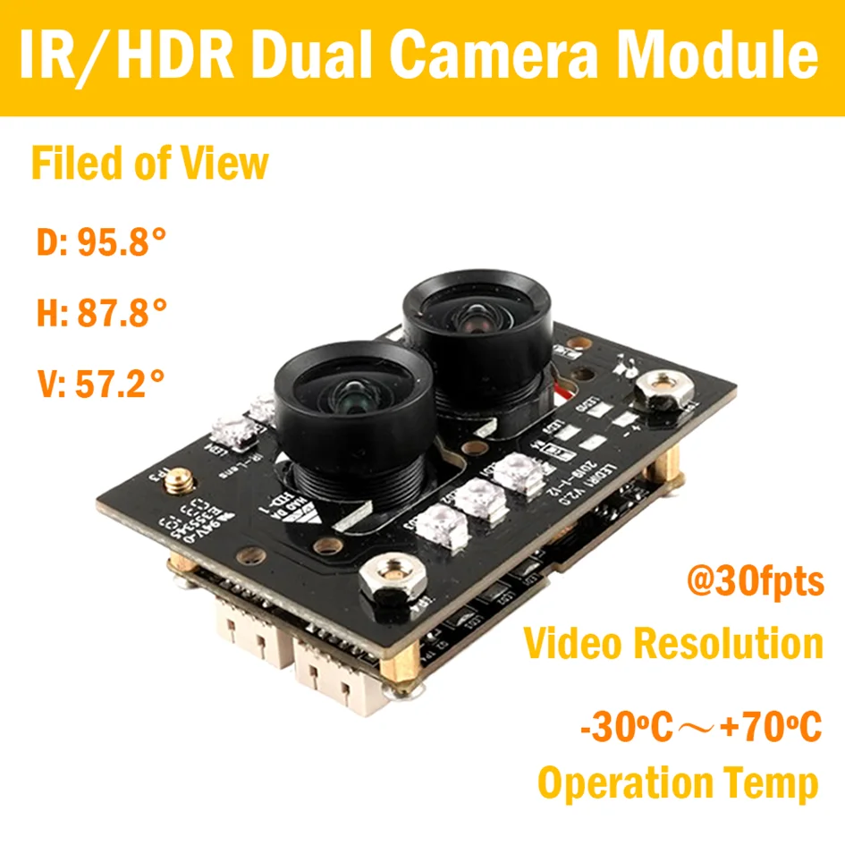 Liveness Detection up to 2M Support Jetson Nano Face Authentication Dual USB Camera Module