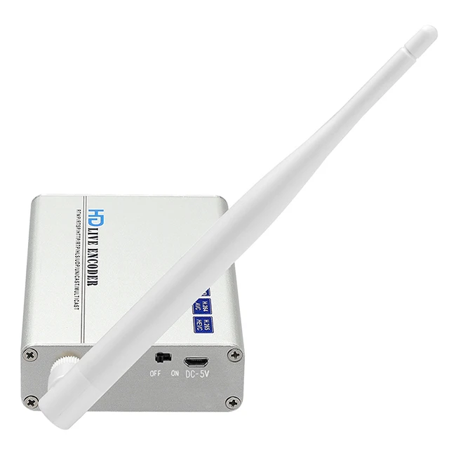Haiwe h8118m H.265 H.264 WIFI HD built-in Battery HDMI Encoder with APP control for Live Streaming youtube wowza facebook