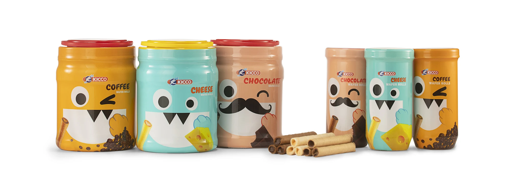  3 вкуса роскошный Южный лучший сладкий свежий хрустящий Kicco вафельный