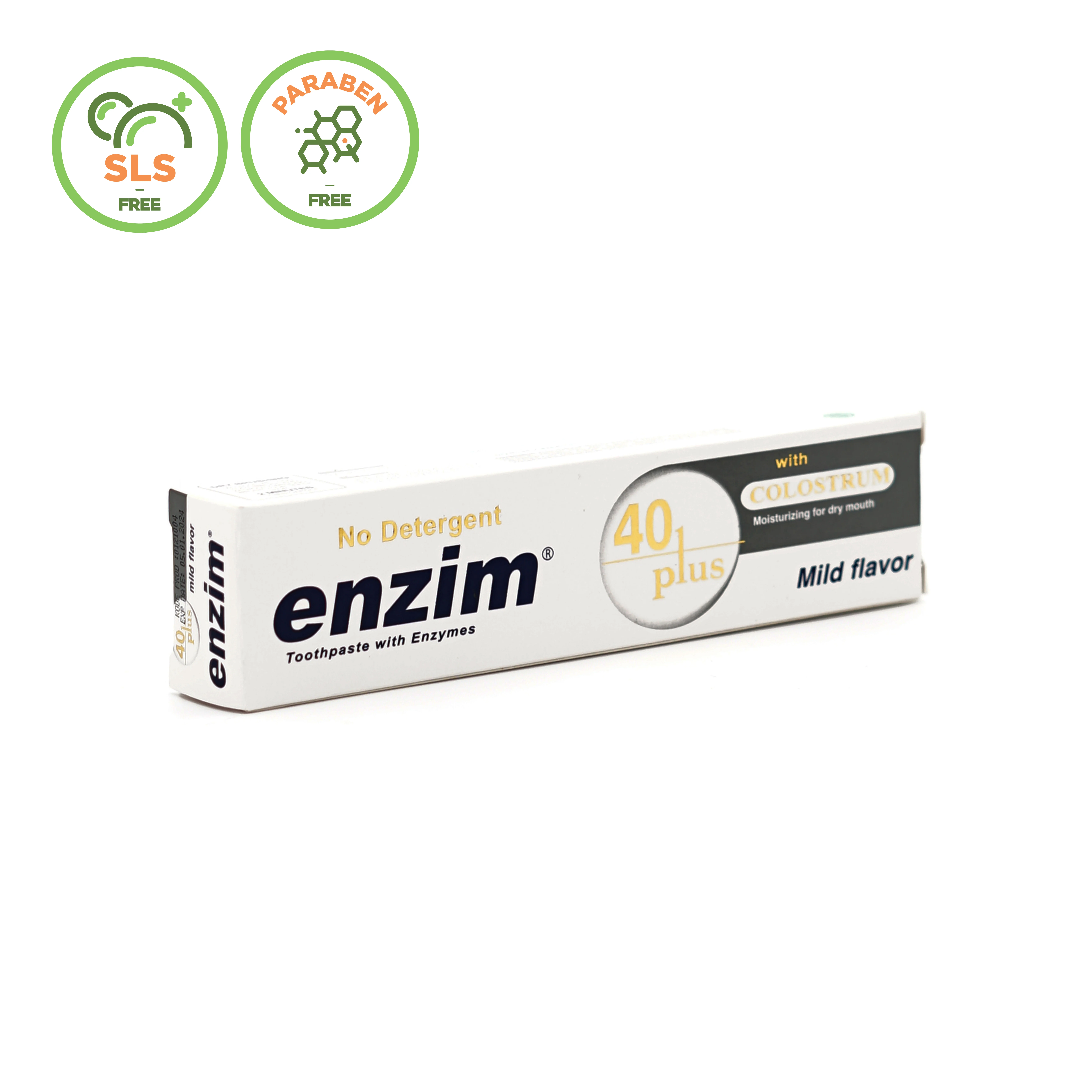 Зубная паста Enzim хорошего качества для ухода за полостью рта 50 мл/63 г с активными ферментами без моющего средства (SLS-парабен) более 40 лет