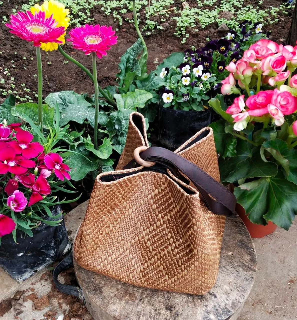 Местная сумка Kanomjeeb, Тайский продукт ручной работы с местным узором