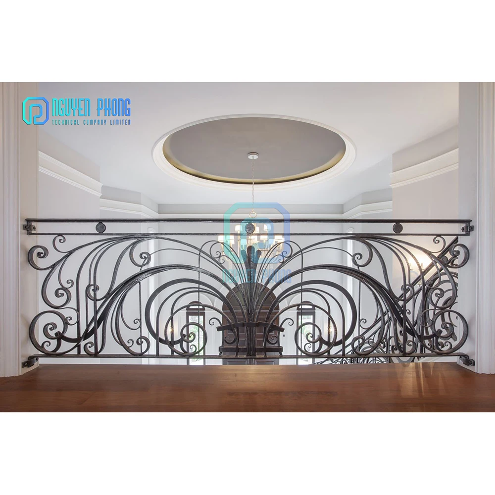 Оригинальный производитель в наличии современный кованый железный гриль балконные перила