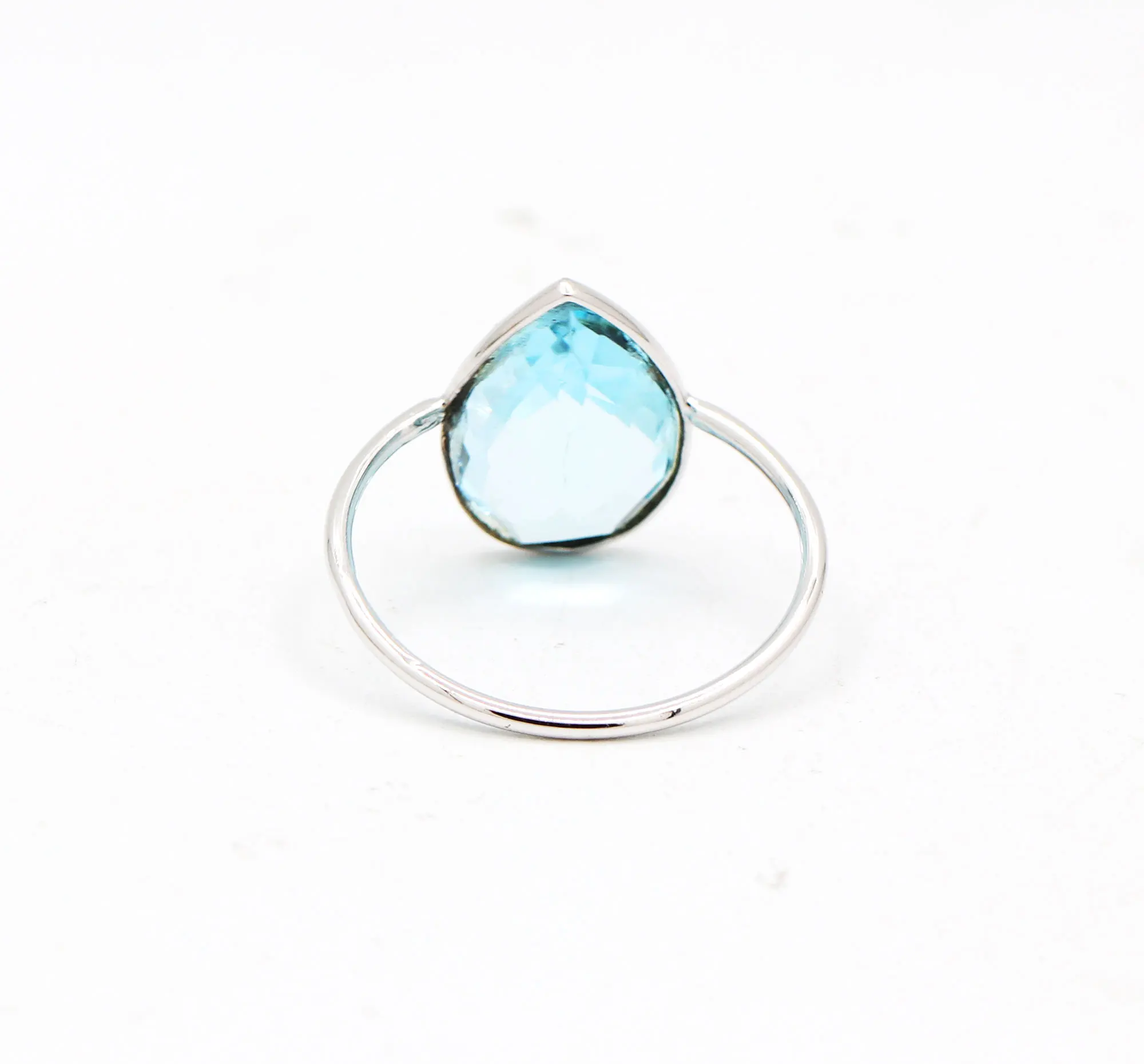 Новейший дизайнерский синий топаз драгоценный камень 925 сплошное кольцо из стерлингового серебра ручной работы ювелирные изделия для оптовой продажи