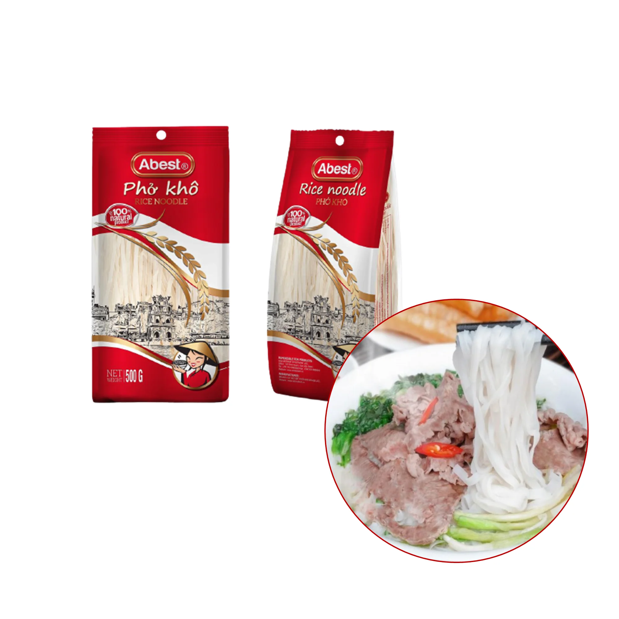 High Quality Square Rice Vermicelli Vietnam Rice Noodles Rice  Pho Noodle