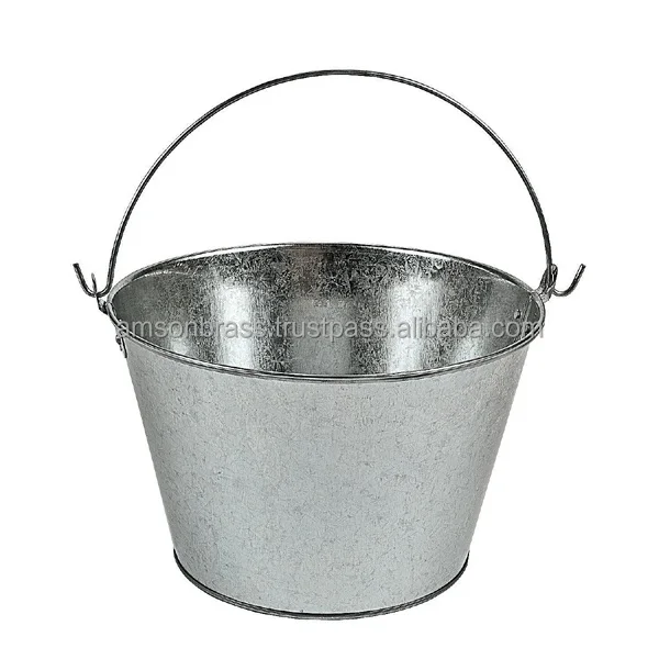 Home & Garden Useful Bucket Galvanized Ice Bucket Metal Pail With Sided Handle Handmade Pail Bucket Premium Quality