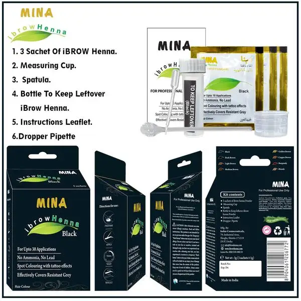 Black Brow Henna + Brow Oil 10ml - Combo