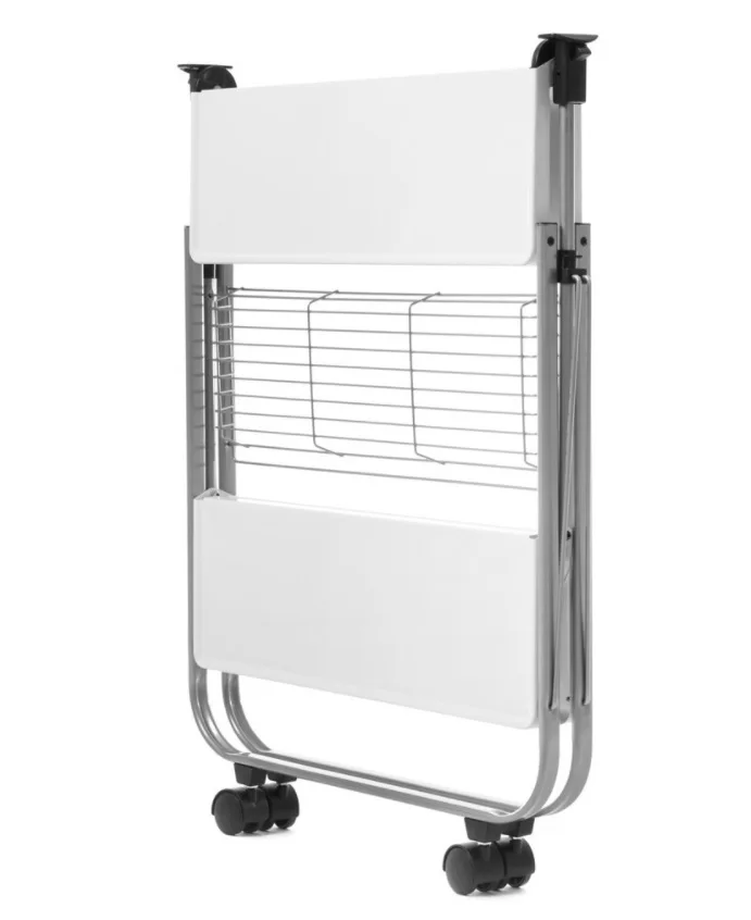 Home Furniture 2 Tier Folding Bar Cart Utility Cart