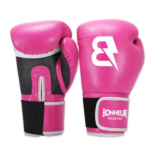 Боксерские перчатки женские кожаные для тренировок в тренажерном зале с цветами