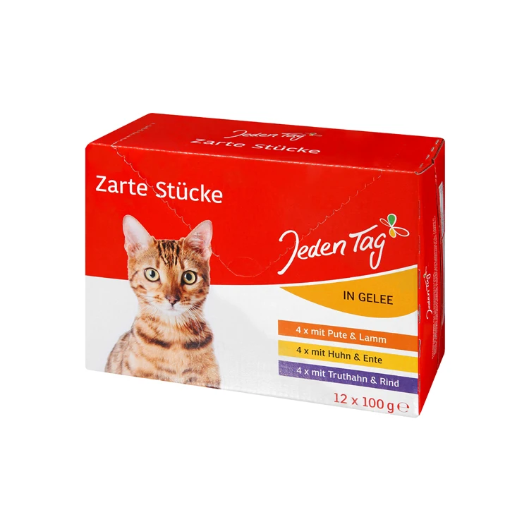 Pet Cat Food Multipack in Jelly 12x100g Pouch Assorted Made in Germany