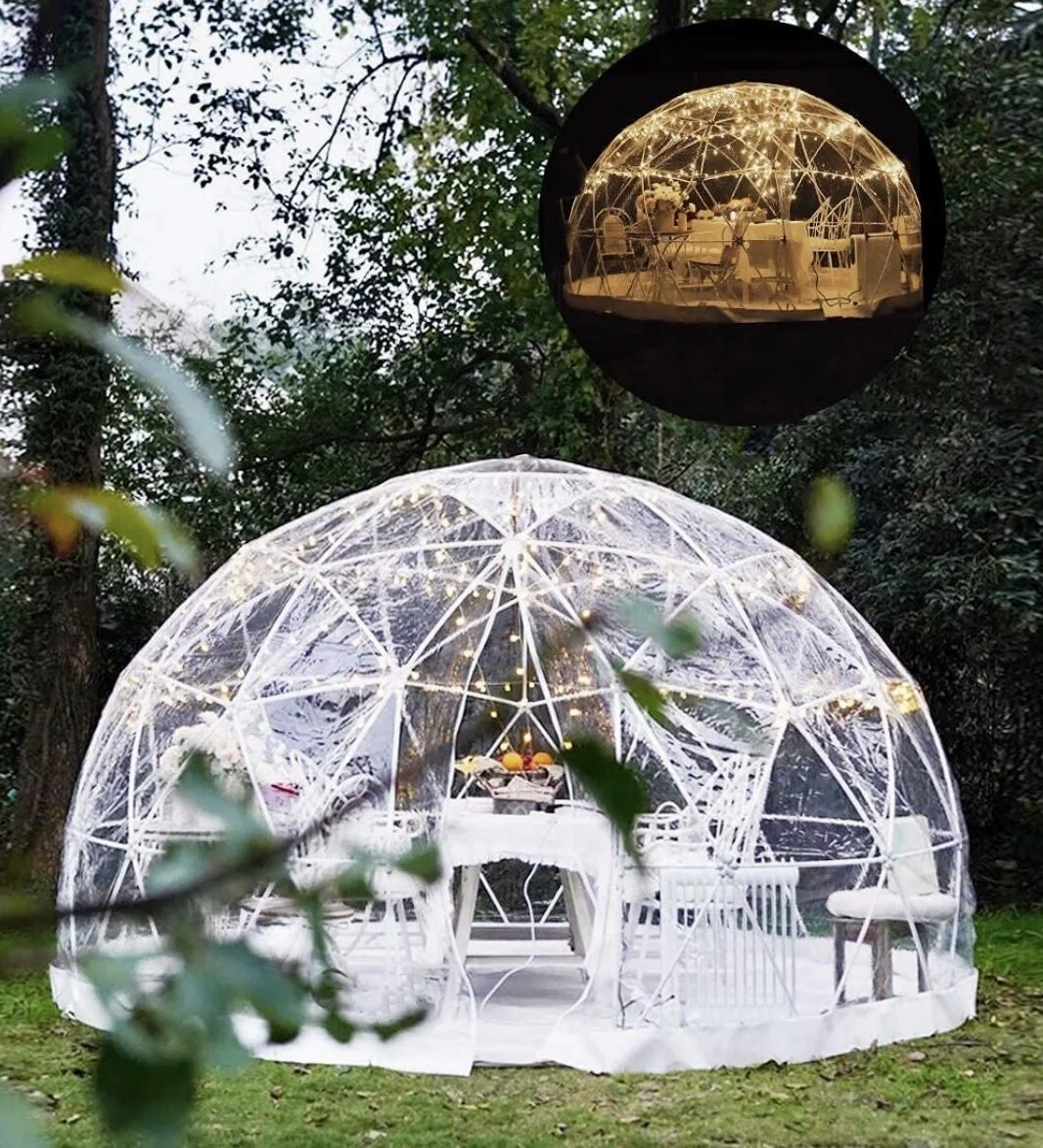 Надувная воздушная палатка для кемпинга, 12 футов, на 5-7 человек, для сада, улицы, прозрачный купол, двор, патио, Sunbubble