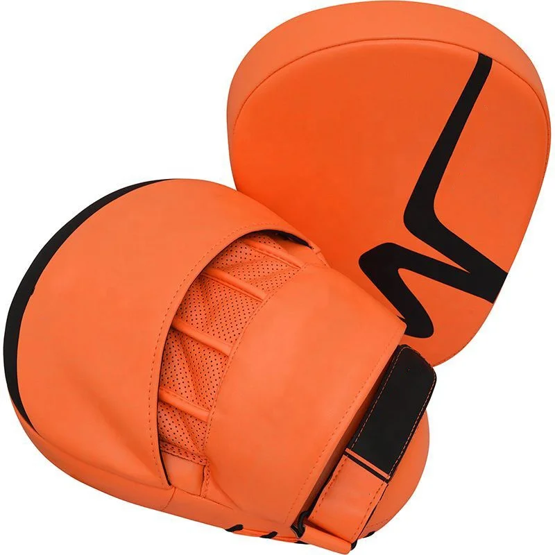 Black Orange Top Quality Punching Target Focus Mitts Durable Leather Boxing Focus Pad