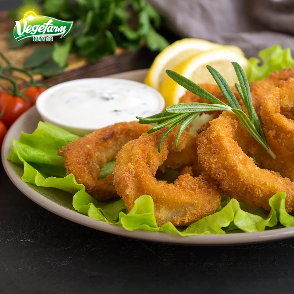  Замороженная еда для глубокой жарки оптовая продажа кольцо жареного кальмара веганов по низкой цене