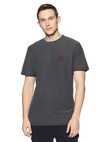 Crew neck t-shirt men`s 100%organic cotton solid