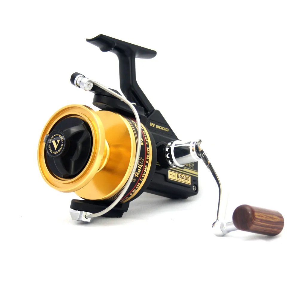 Aluminum Spinning Reel VI Gold 9000 RELIX ALUMINUM Fishing Reel 3BB STRONG CLASSIC DESIGN