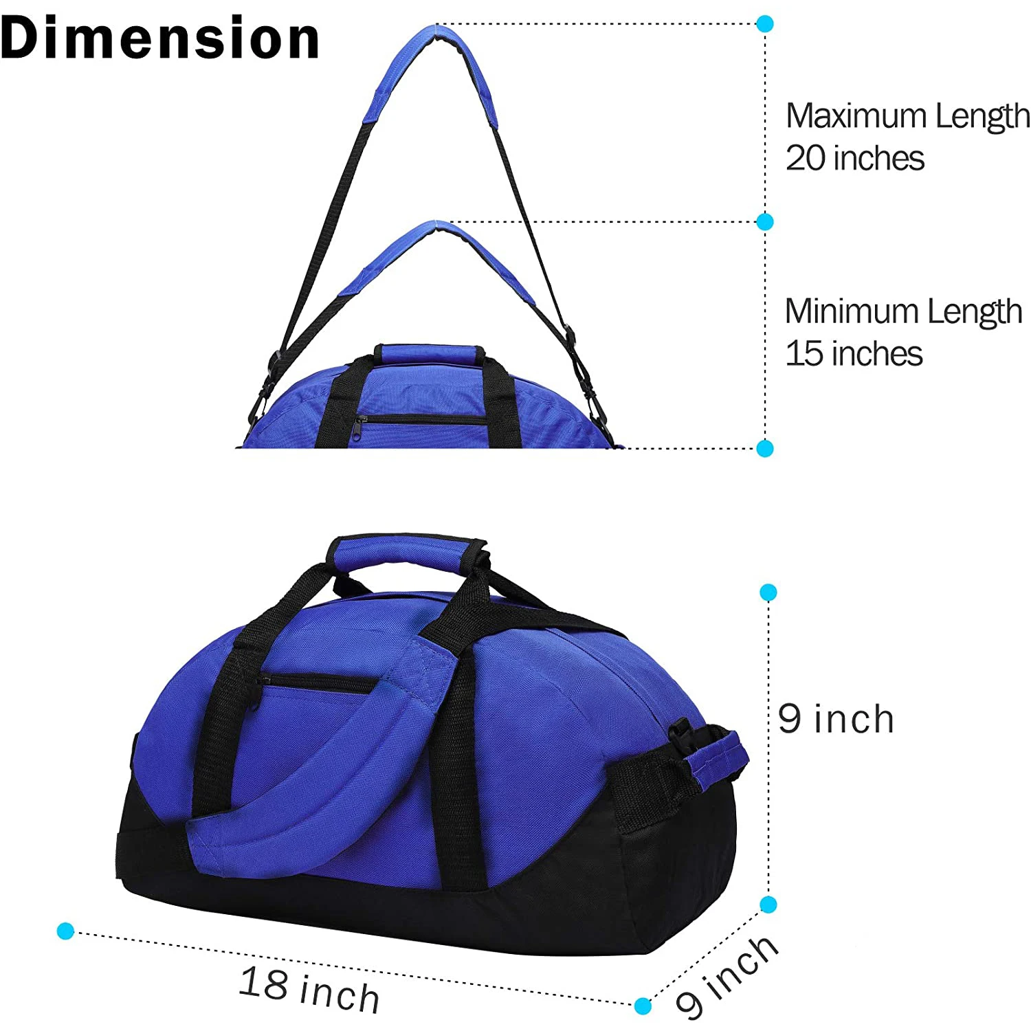 Duffel Luggage Bag Ripstop Sports Gym Foldable Travel Custom Logo Lightweight Waterproof Shoulder Customized Style Outdoor