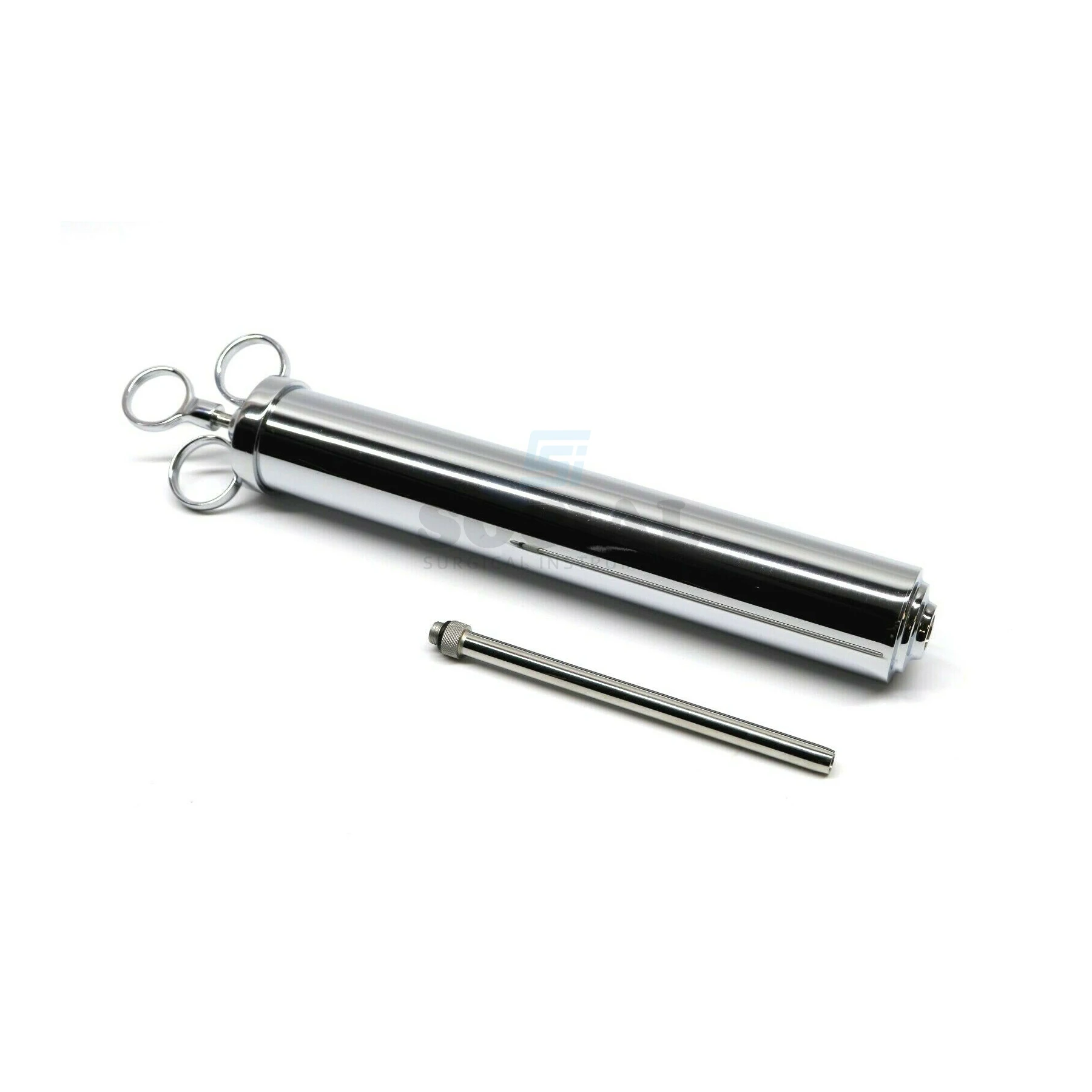 
Dose Syringe Chrome Plated Brass 12 oz with Stainless Steel Nozzle 