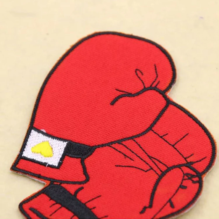 Boxing -Gloves Patch Iron on Patches for Clothing DIY Apparel Sewing Fabric Clothes Stickers Embroidery Applique T-shirt