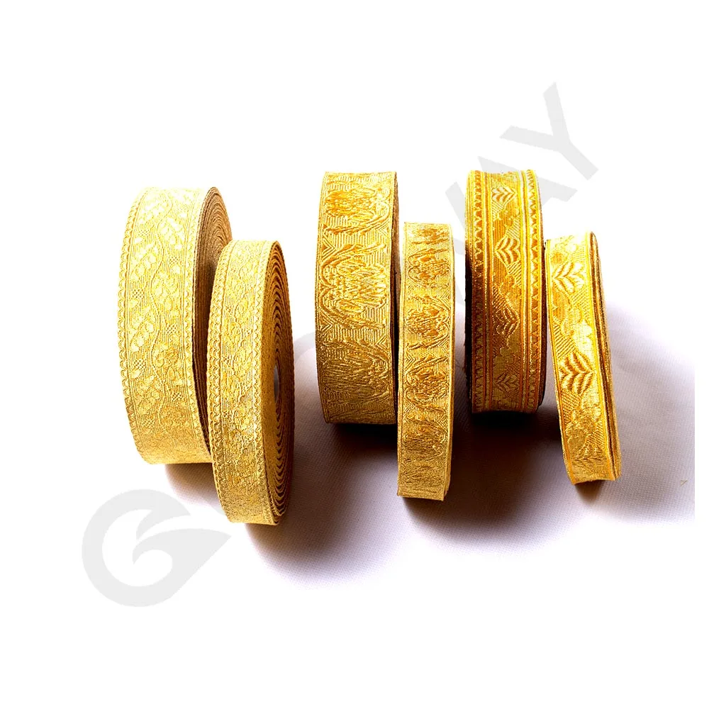 Золотая церемониальная коса из майларового кружева | Церемониальная форма золотая новый стиль