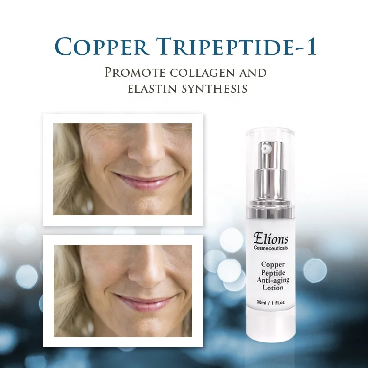 Ghk Copper Peptide Anti-Aging Lotion with Vitamin B3 Oil Form for Wrinkle Reduction Collagen Production Skin Cell Regeneration