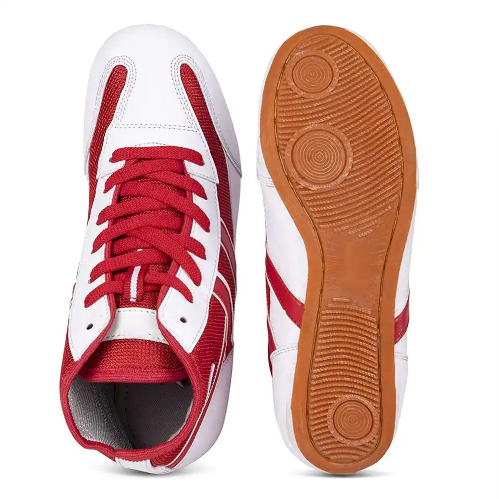  Профессиональная боксерская обувь для мужчин красного и белого цвета