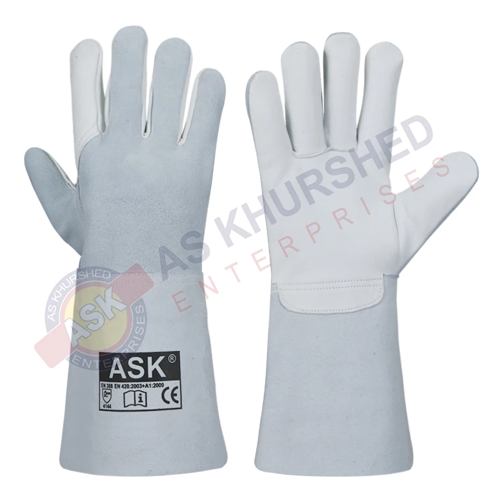 Certificated Welding Gloves Pakistan Anti Cut Long Sleeves Heat Resistant Spark Proof Flame Retardent Welder Glove