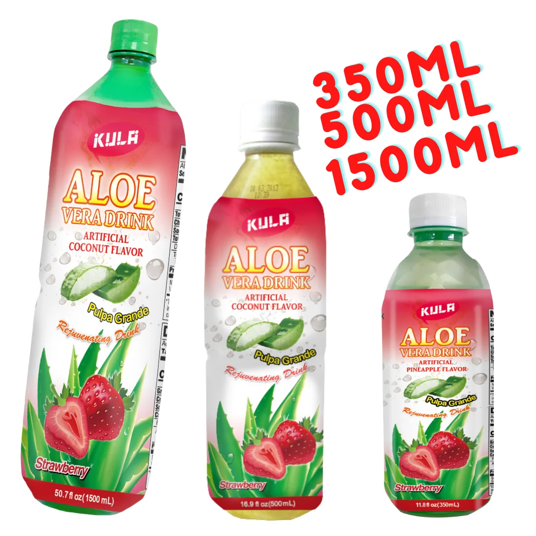 500ML PET Bottles Aloe Vera Drink Peach Flavor