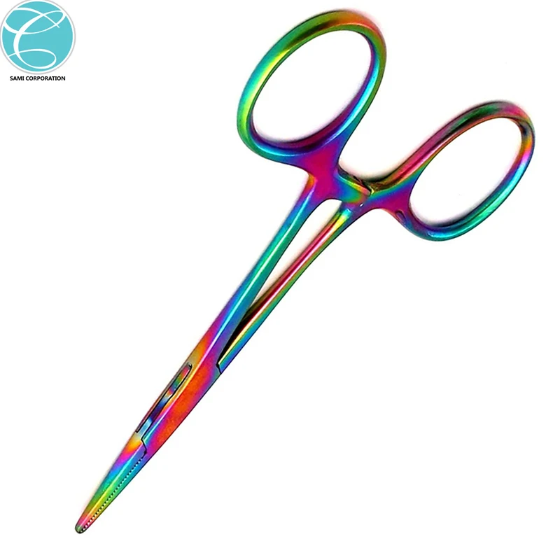New surgical 2023 Multi Color Rainbow Crile Atery Hemostat Forceps 13cm Straight Stainless Steel General Surgery Forceps
