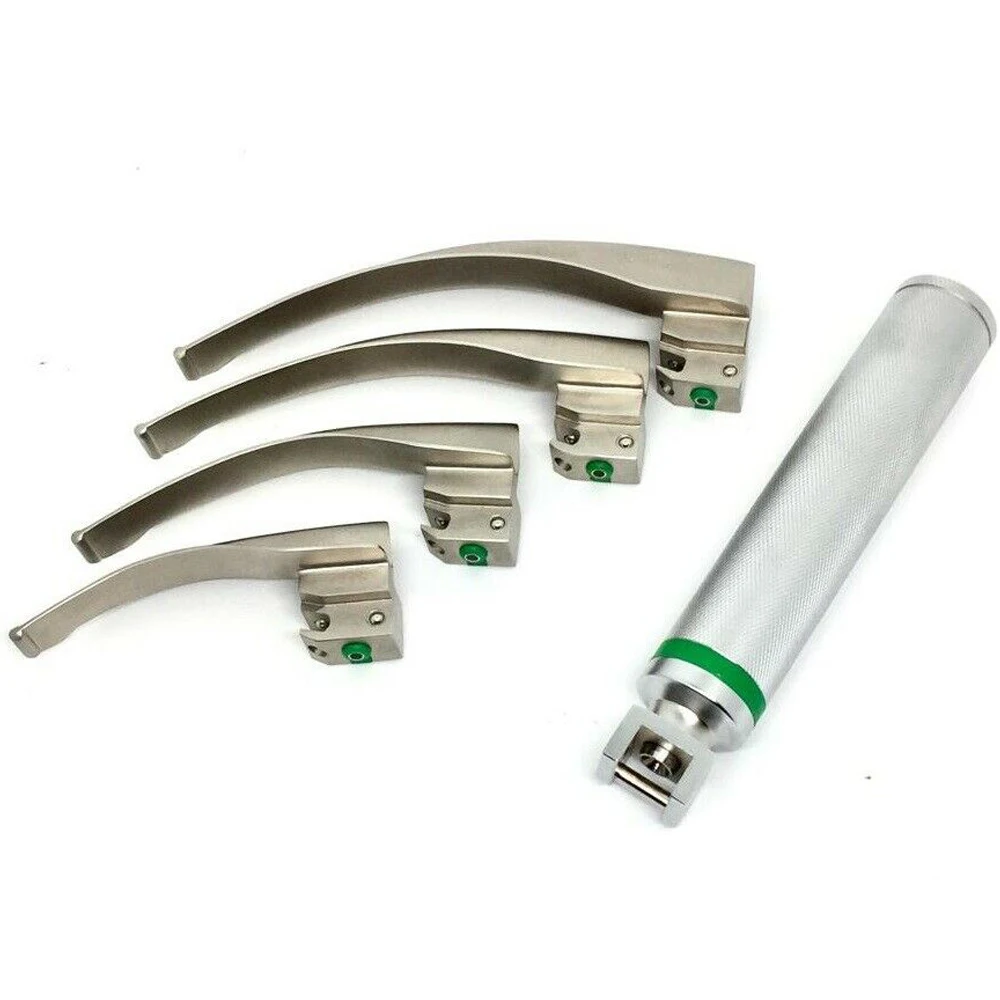 Набор волоконно-оптических ларингоскопов Macintosh из 4 лезвий от хирургического