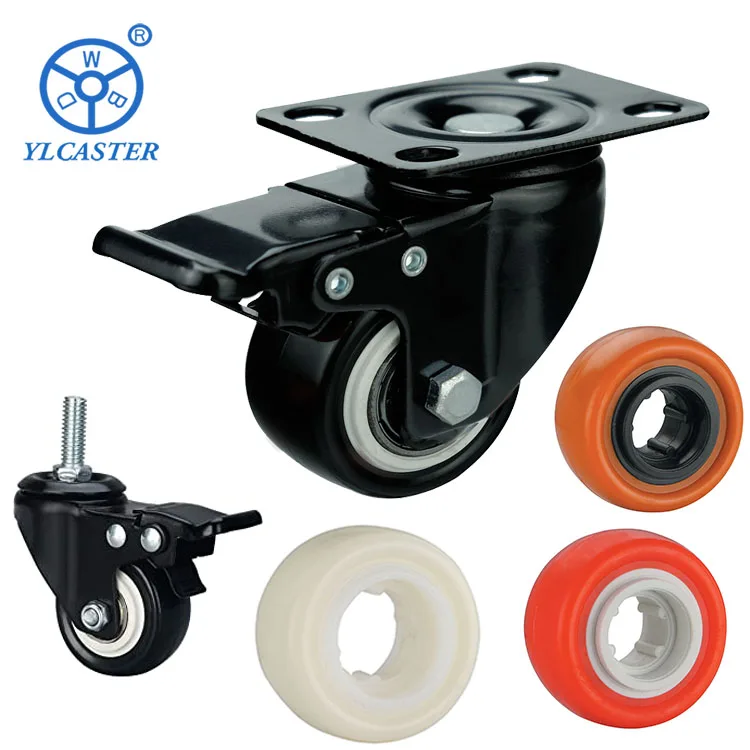 WBD Factory Direct Sales PP Light Duty Threaded Stem Castor Wheels for Shelf and Chair