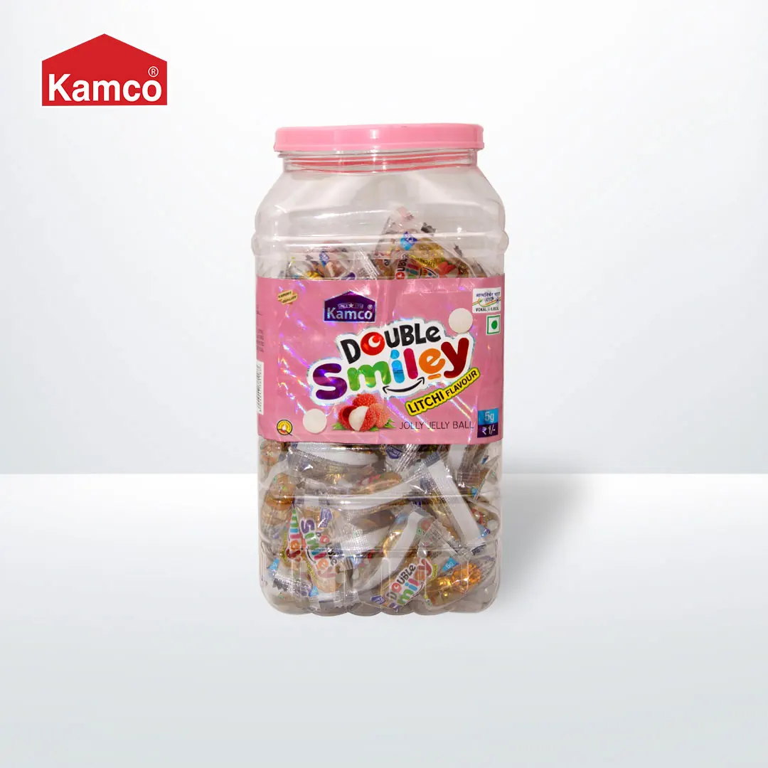 Export Quality Double Smiley Litchi Flavour Jolly Jelly Ball |