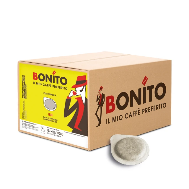 Made in Italy 150 compostable coffee pods Caffe Bonito ESE 44 mm 40% Arabica and 60% Robusta coffee
