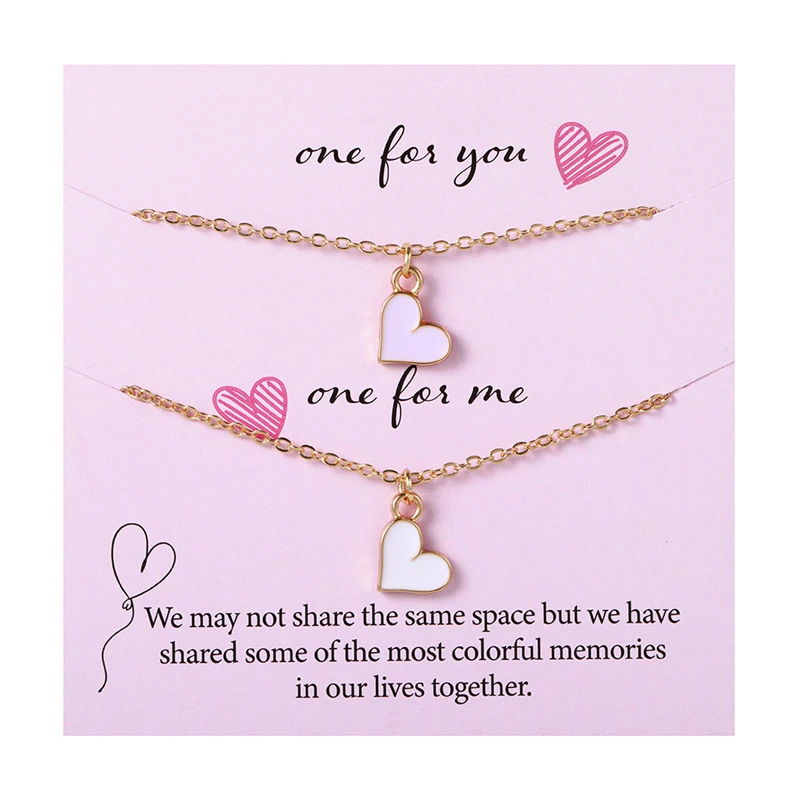 CANNER 2021 Fashion Jewelry Friendship Gifts Best Friends Forever Heart Pendant Necklace For Woman