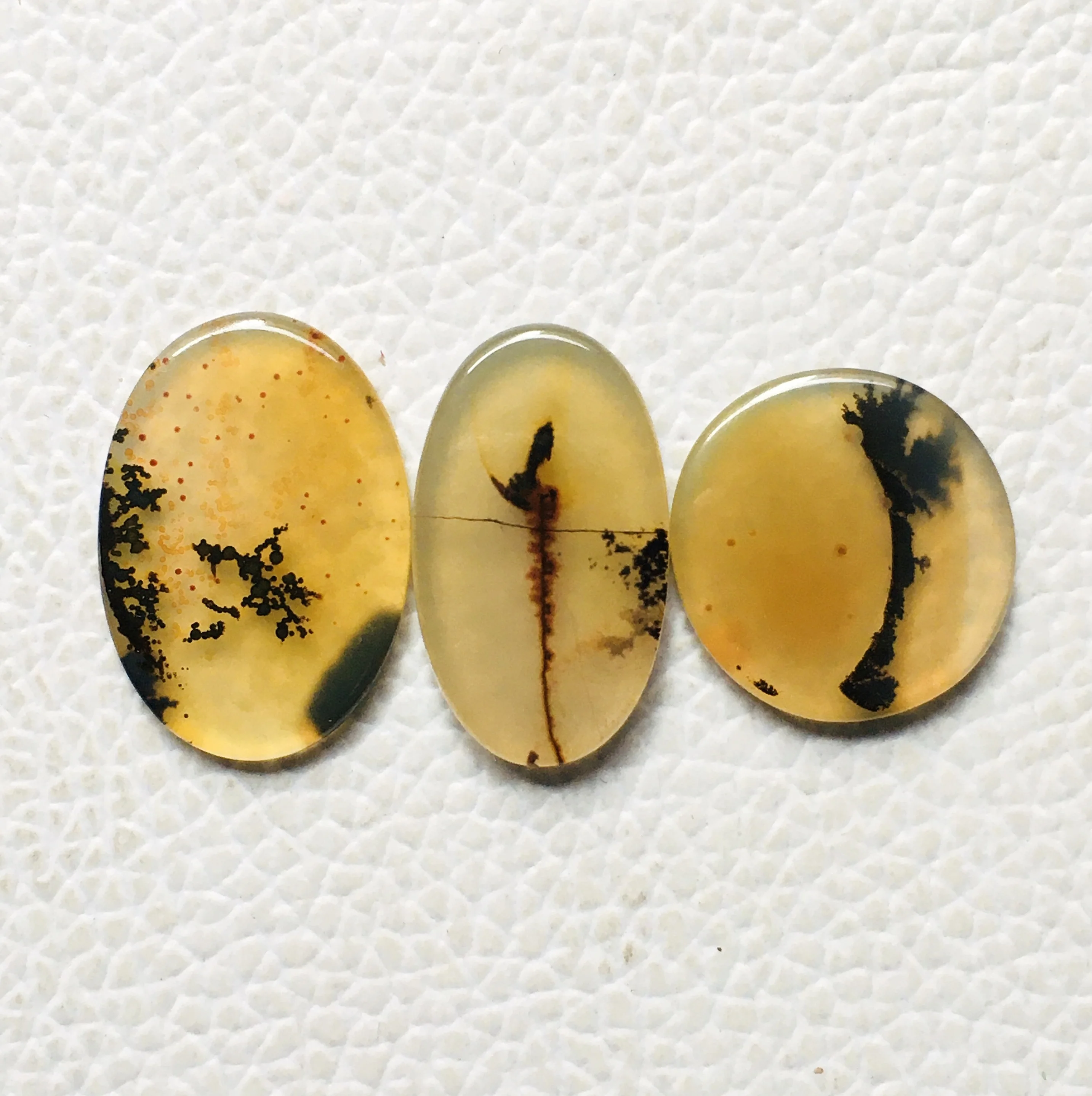 Natural Scenic Dendrite Agate Oval shape hand polished cabochon loose gemstone making jewelry pendant/ring wholesale price