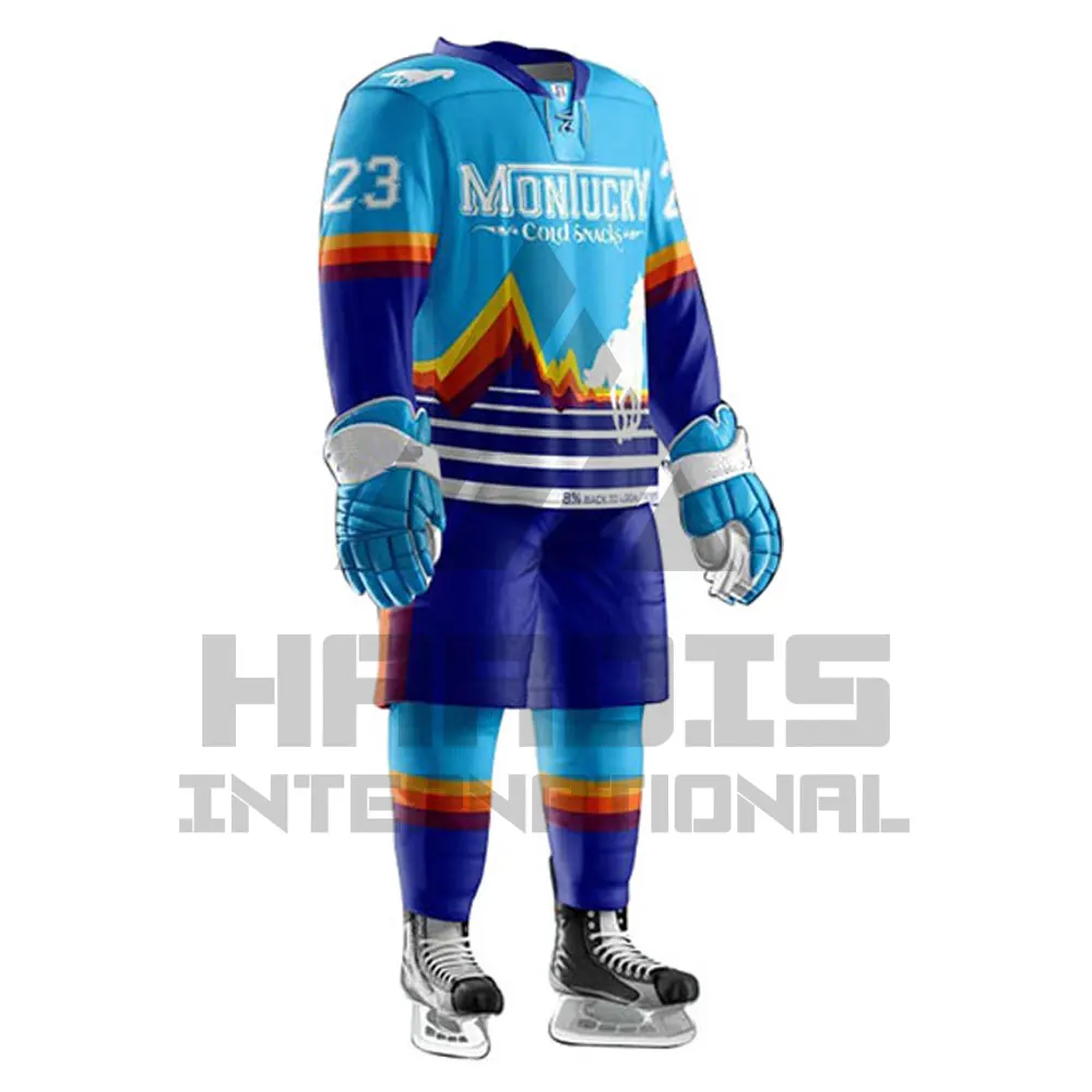Best Design Hot Selling Polyester Material Made Ice Hockey Uniforms High Quality Light Weight Ice Hockey Uniform