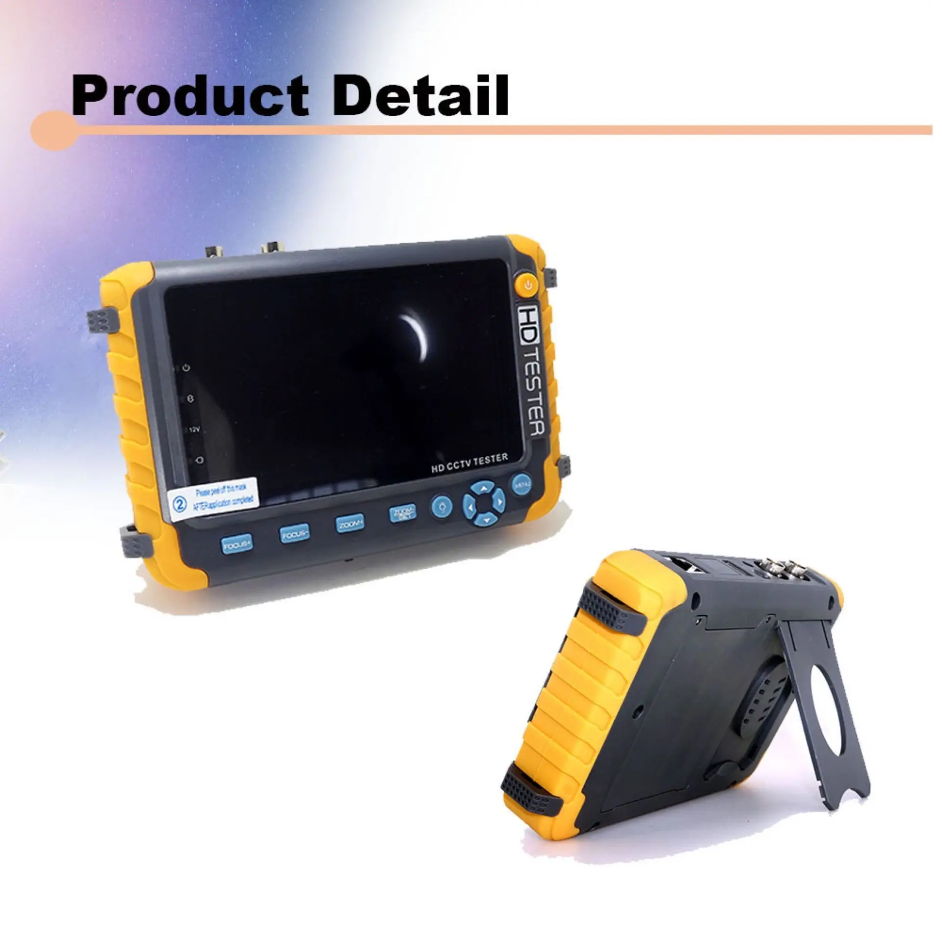 Analog Security Camera 5 Inch Portable TFT LCD HD 1080P AHD TVI CVI CVBS Tester Monitor Four In One Cctv Tester VGA HD  MI input