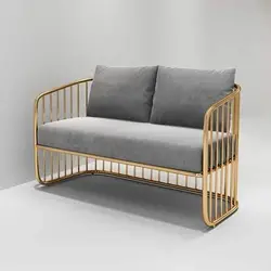 Modern Design Home Furniture Suede Velvet Fabric Couch Set Living Room Fabric Metal Frame Sofa In Gold At Wholesale Price India