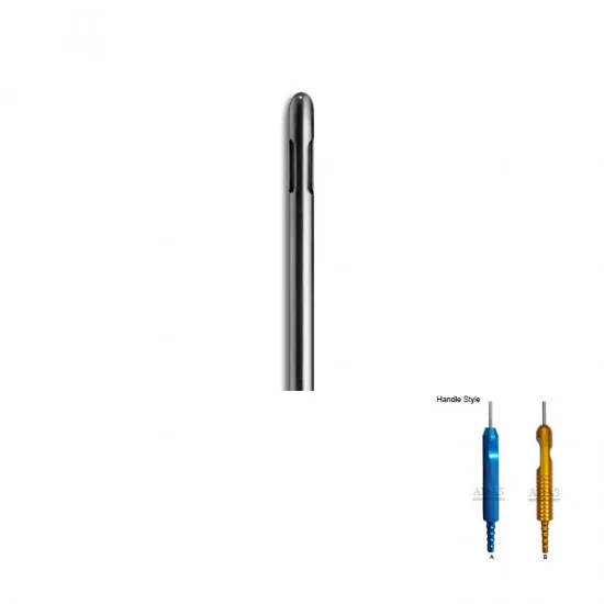 Custom Logo Stainless Steel MERCEDES TIP LIPOSUCTION CANNULA WITH ONE PIECE HANDLE