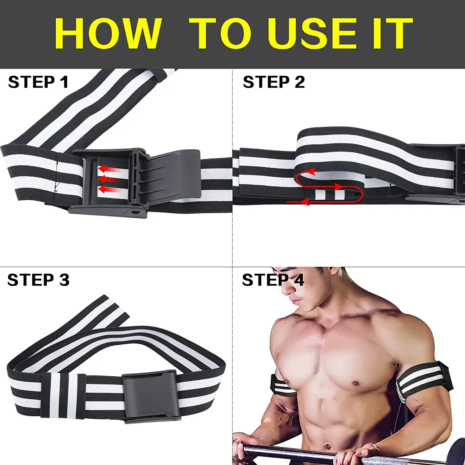 New Design Blood Flow Restriction Bands Weightlifting Occlusion Training BFR Band For Arms BFR Bands Pro ARM Blood Flow Restrict