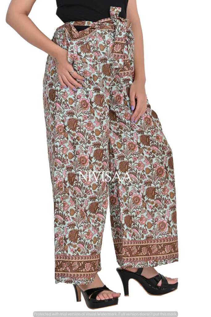 Красиво оформленные Черные Серые брюки Бохо широкие шелковая вискоза длинная повседневная одежда с принтом