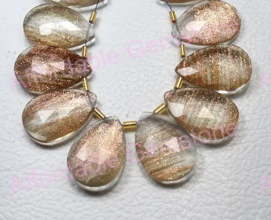 Камень солнца кварц груша изготовление ювелирных изделий драгоценные камни граненые солнцезащитные сверху редкие бусины и