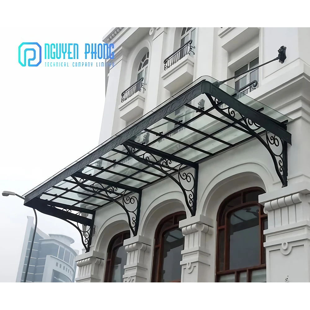 В наличии кованый Утюг нержавеющая сталь дверной навес тент оптовая продажа от