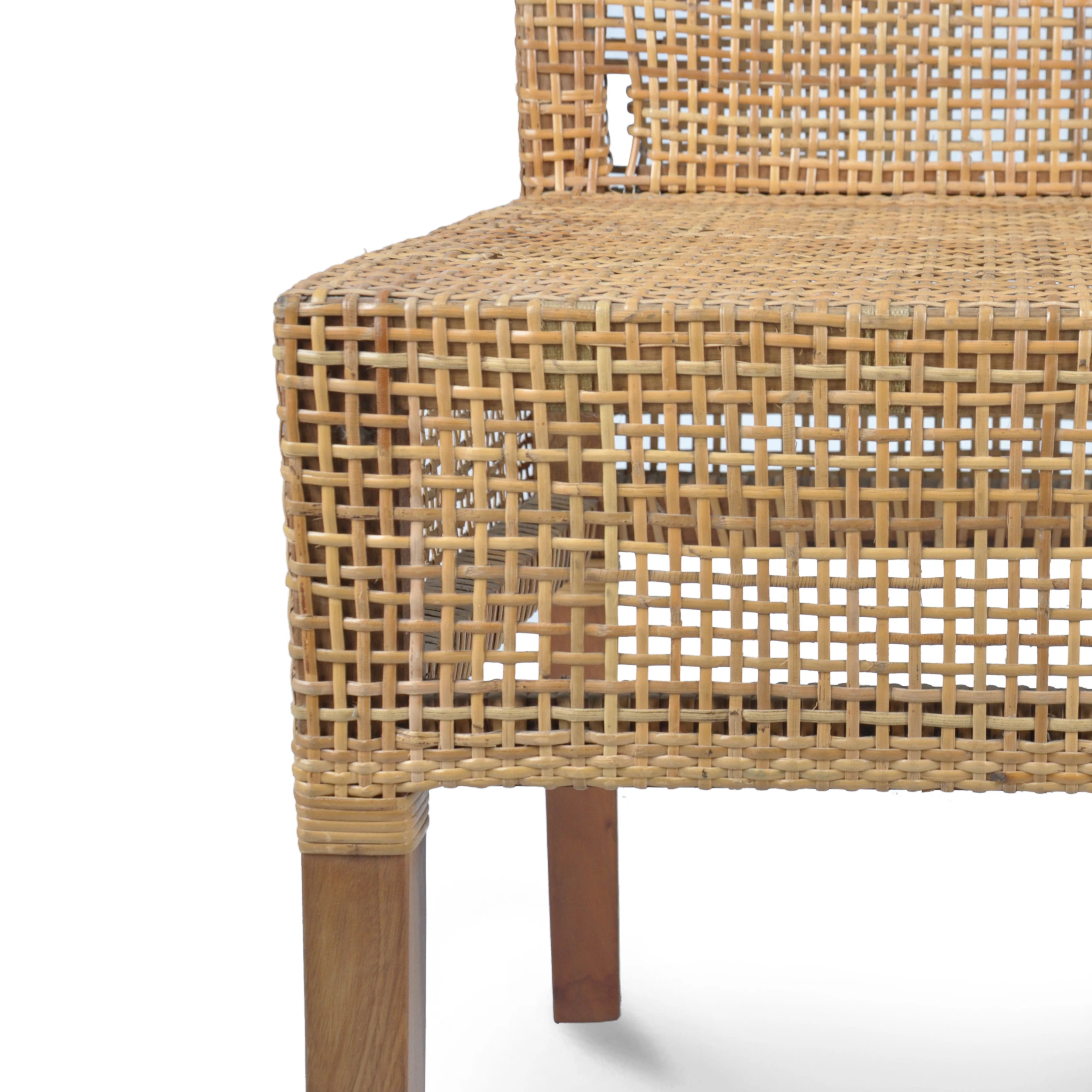 Обеденный стул Abaca с деревянной рамой из натурального ротанга для домашней мебели