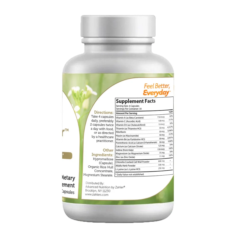 Zahler HeightFactor Health Height Supplement with Zinc Natural Vitamin for Growing Taller Certified Kosher 120 Capsules