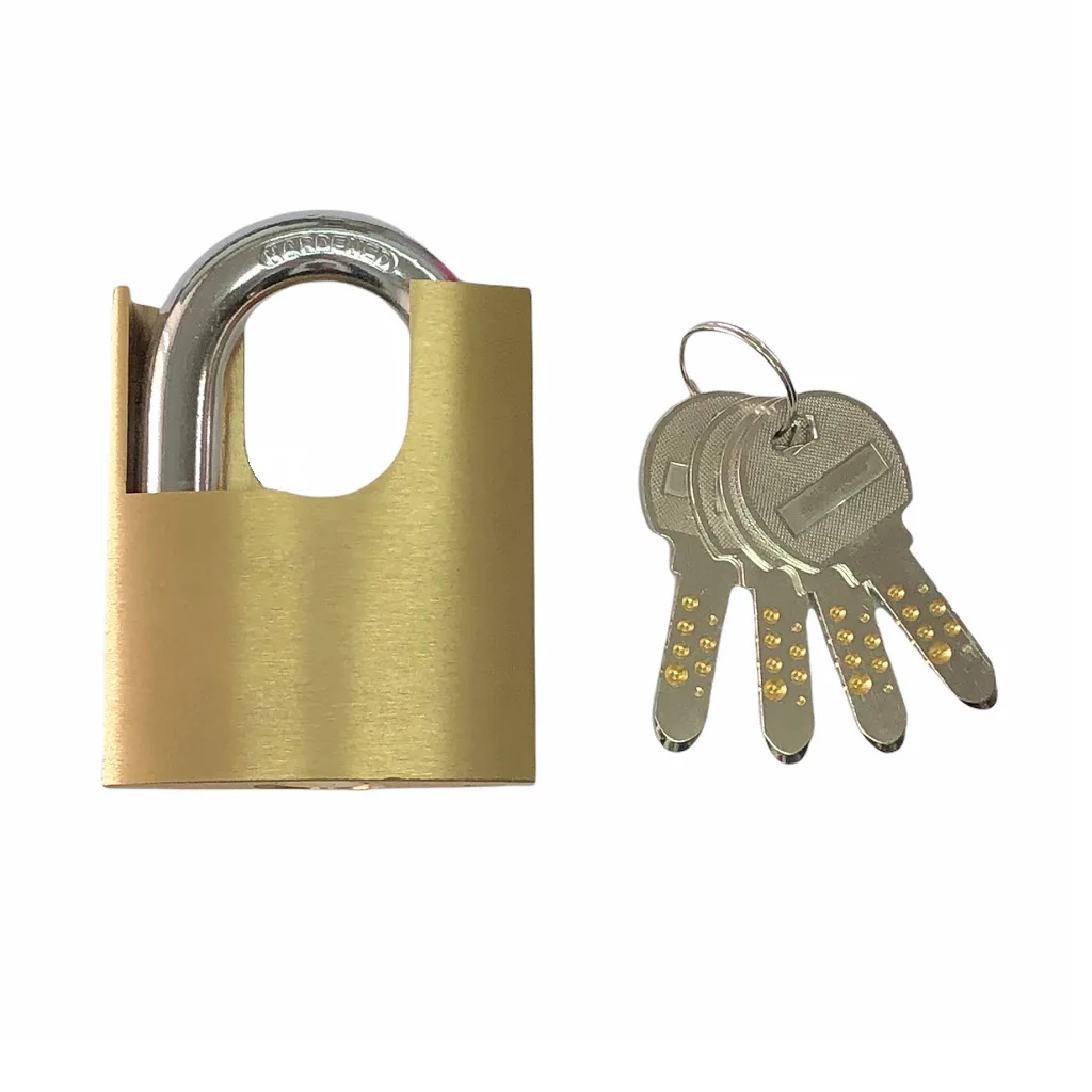 High Security Heavy Duty Shrouded Brass Padlock for Luggage