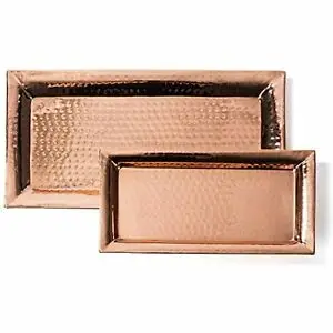 Круглый медный металлический сервировочный поднос оптовая продажа экспортер декоративный ручной работы поставщик