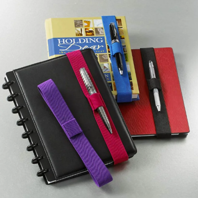 Portable Pen Holder Pencil Holder Pen Sleeve Case Pouch for Journals Notebooks Rigid Adjustable Elastic Band