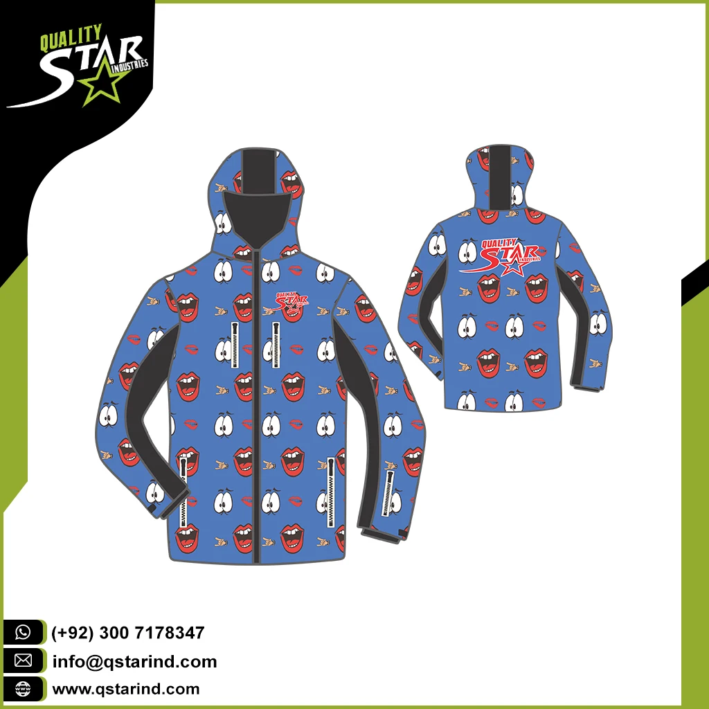 SKATING JACKET Custom Logo Winter Men Clothing Winter Jacket Windproof  Breathable Extra Zipper Snow Skating Jacket