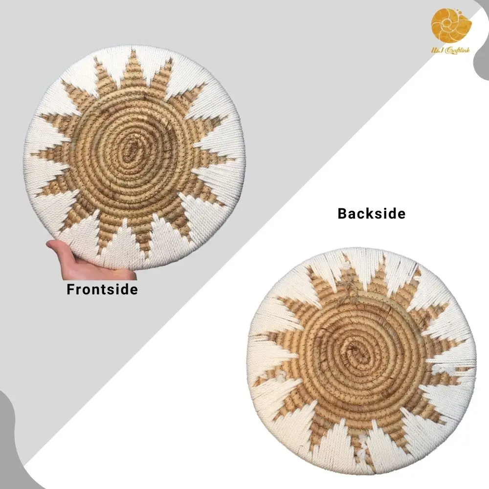 Wholesale Woven Wall Basket Plate Eco friendly Boho Decorative Wall Baskets For Living Room Bedroom Made in Vietnam OEM ODM