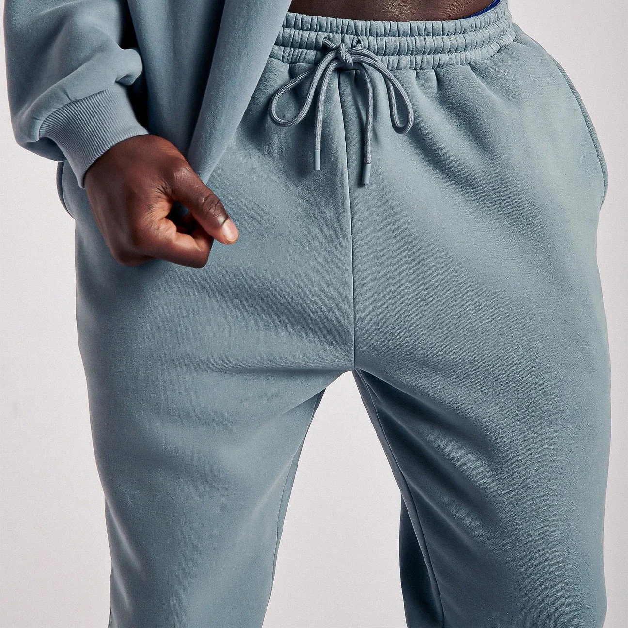 Oversized Unisex Cotton Fleece Joggers Sweatpants Trousers / Pants for Winter Fitness & Yoga Wear with OEM Service Flat Front